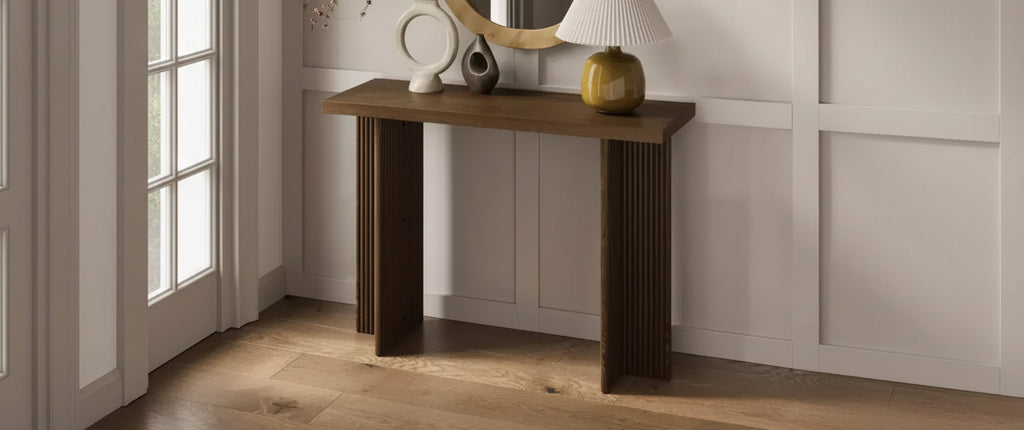Stead Fluted Console Table - Small Entry Table - Modern, Mid-Century Home Decor - Living Room Furniture