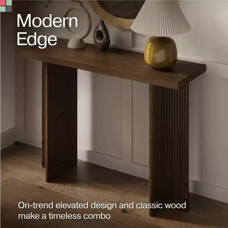 Console en bois cannelé pour entrée 19,8 kg