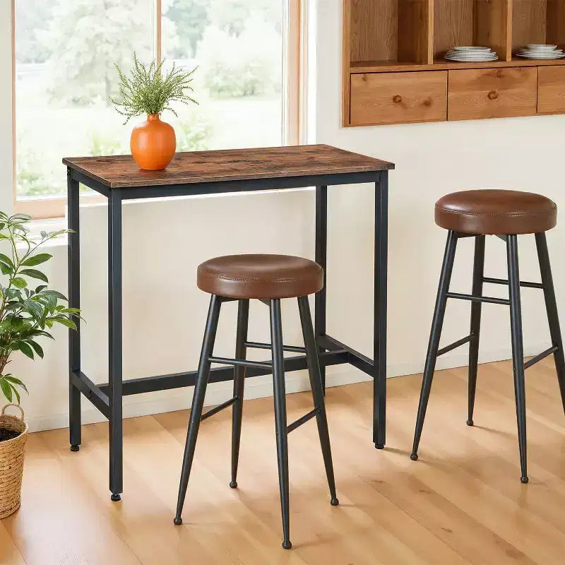 Table de bar étroite à cadre en acier 21,6 lbs