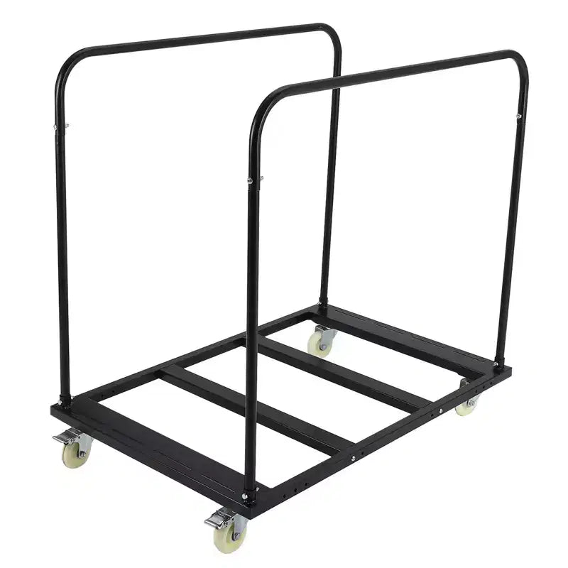 Chariot de table pliant robuste en acier avec 5 roulettes pivotantes Capacité de 816 kg