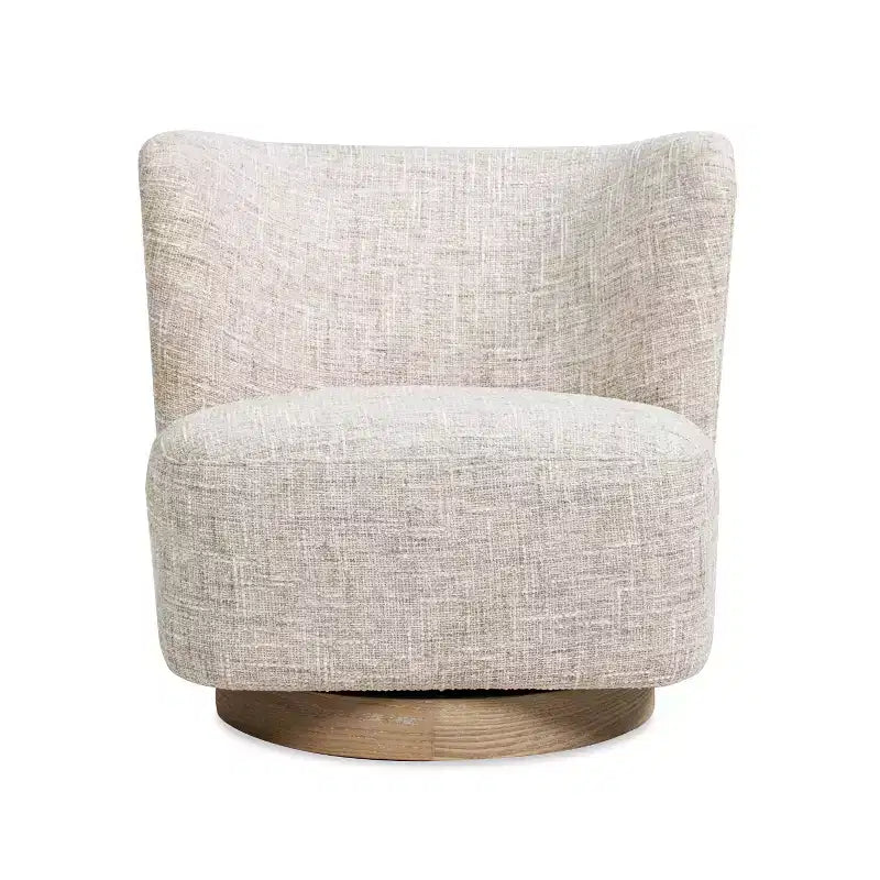 Fauteuil d'appoint pivotant en chenille 80 cm P × 72 cm H