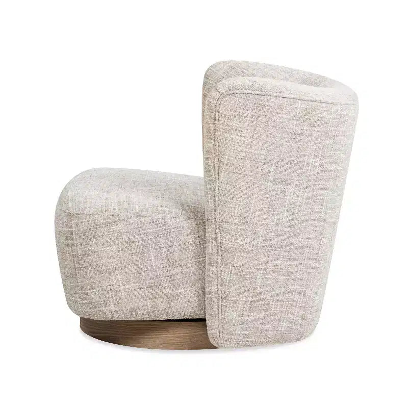 Fauteuil d'appoint pivotant en chenille 80 cm P × 72 cm H