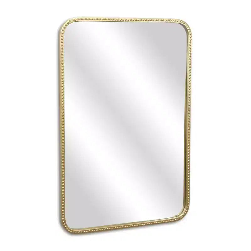 Miroir décoratif rond à billes en métal, 32 po de diamètre