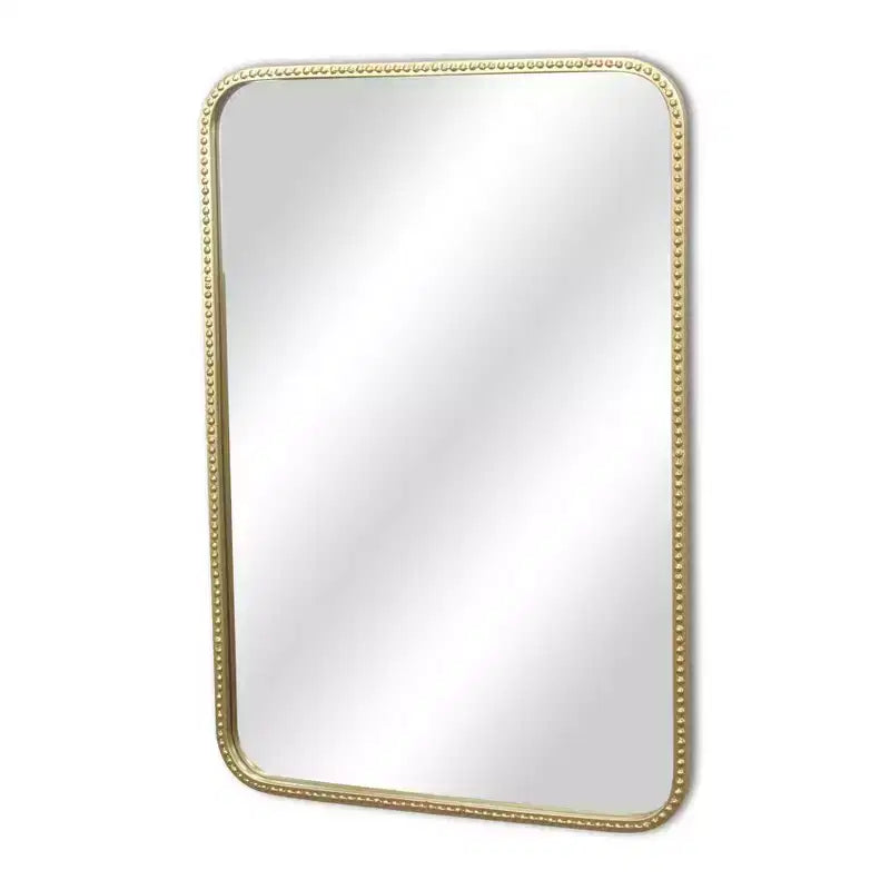 Miroir décoratif rond à billes en métal, 32 po de diamètre