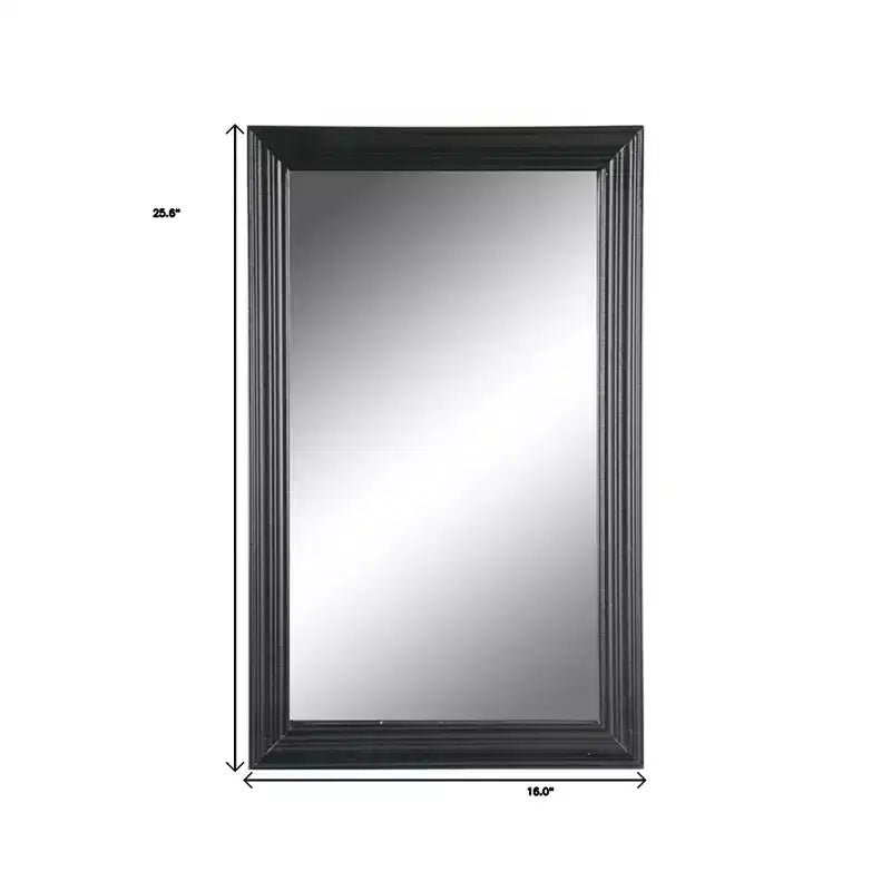 Miroir mural en bois avec bords biseautés 65 cm H x 40,6 cm L