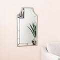Miroir mural sans cadre en MDF avec panneaux biseautés 35,5"H × 19,75"L