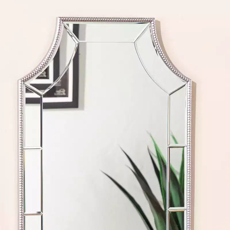 Miroir mural sans cadre en MDF avec panneaux biseautés 35,5"H × 19,75"L