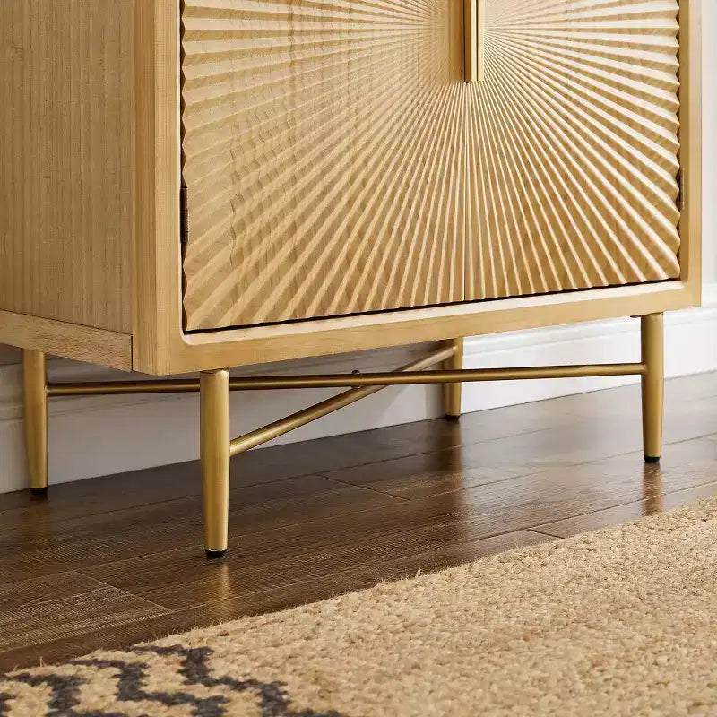 Meuble d'appoint en placage de bois avec portes texturées 69,9 cm (l) × 73,7 cm (H)