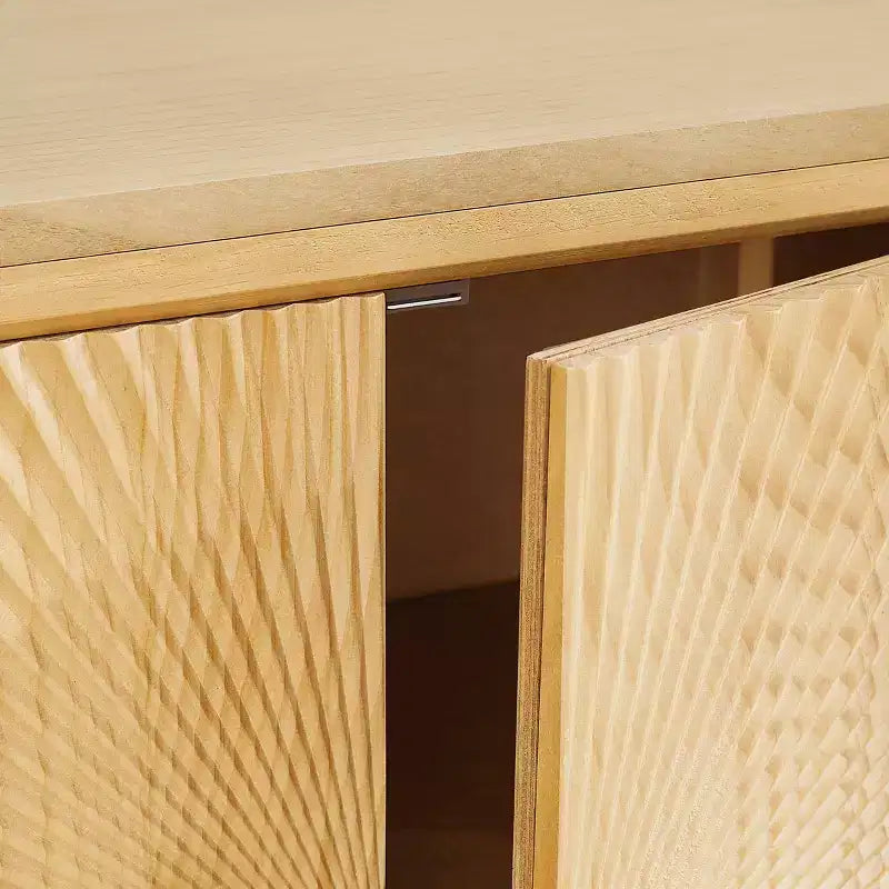 Meuble d'appoint en placage de bois avec portes texturées 69,9 cm (l) × 73,7 cm (H)