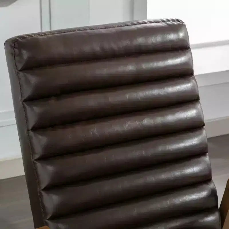 Fauteuil inclinable à pousser en cuir huilé 67,03 cm l x 99,06 cm H