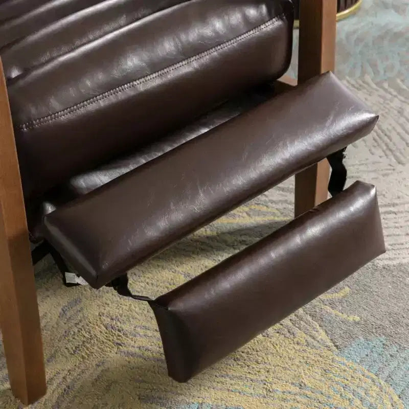 Fauteuil inclinable à pousser en cuir huilé 67,03 cm l x 99,06 cm H