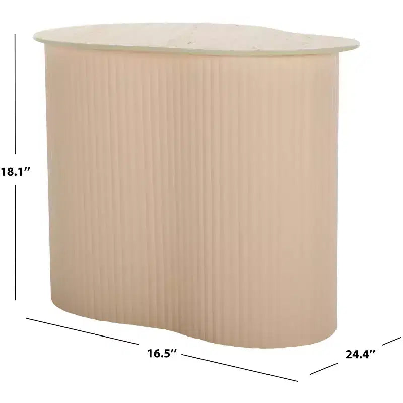 Table d'appoint en céramique et fer 62 cm (l) x 46 cm (H)