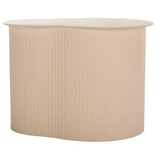 Table d'appoint en céramique et fer 62 cm (l) x 46 cm (H)