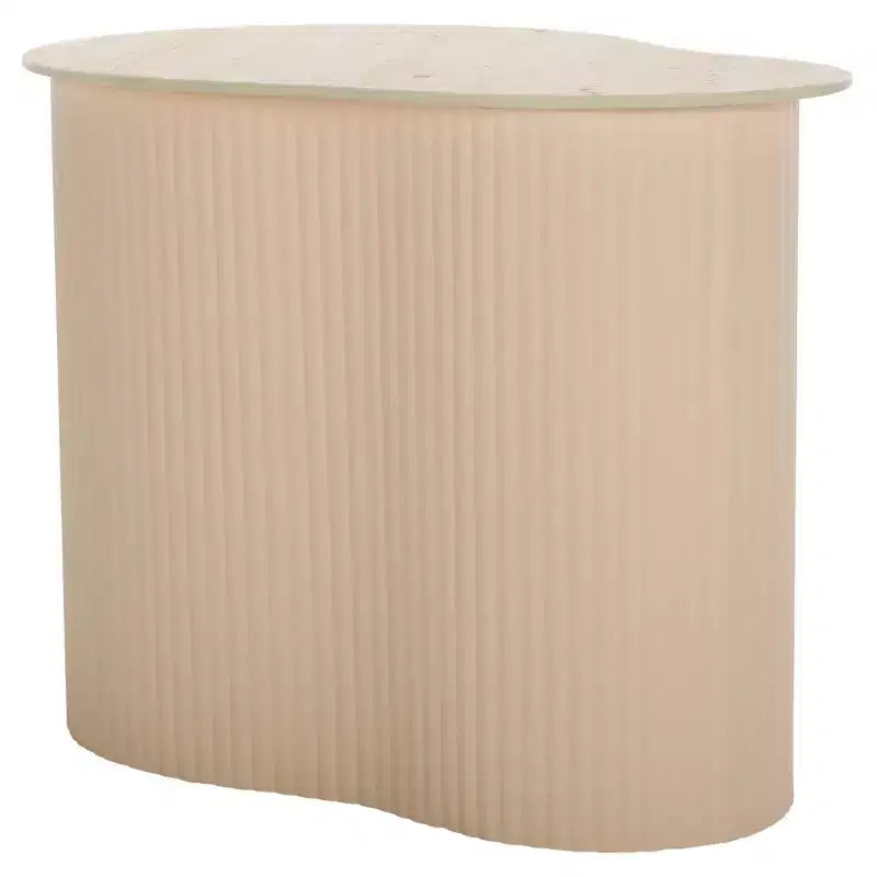 Table d'appoint en céramique et fer 62 cm (l) x 46 cm (H)