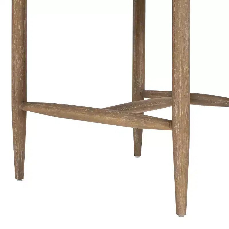 Tabouret de comptoir rembourré en chenille pieds en bois d'hévéa 94 cm H