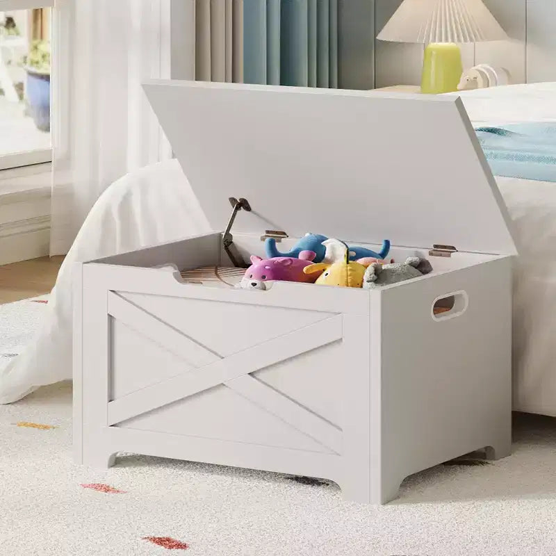 Tabouret de rangement en MDF avec pieds façonnés de 60 cm de haut