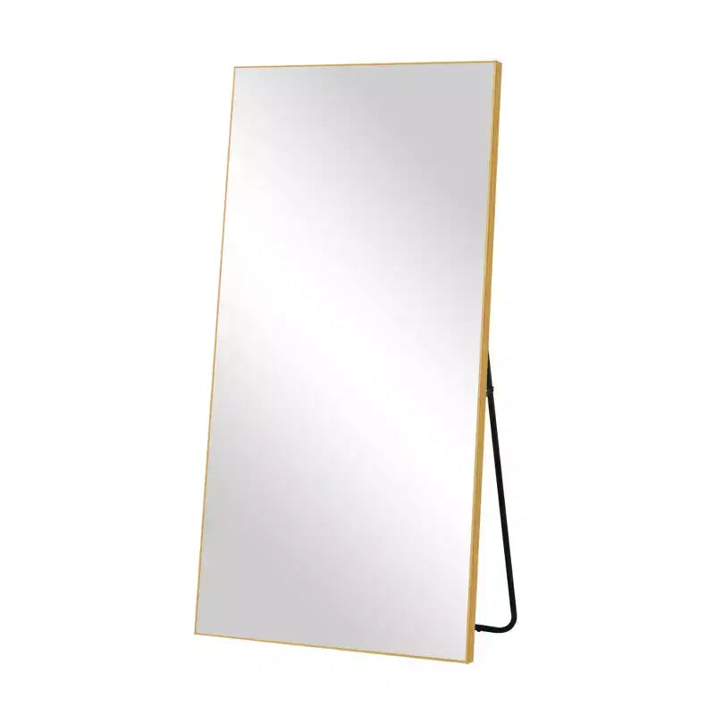 Miroir pleine longueur en alliage d'aluminium avec support 71"H × 31"L