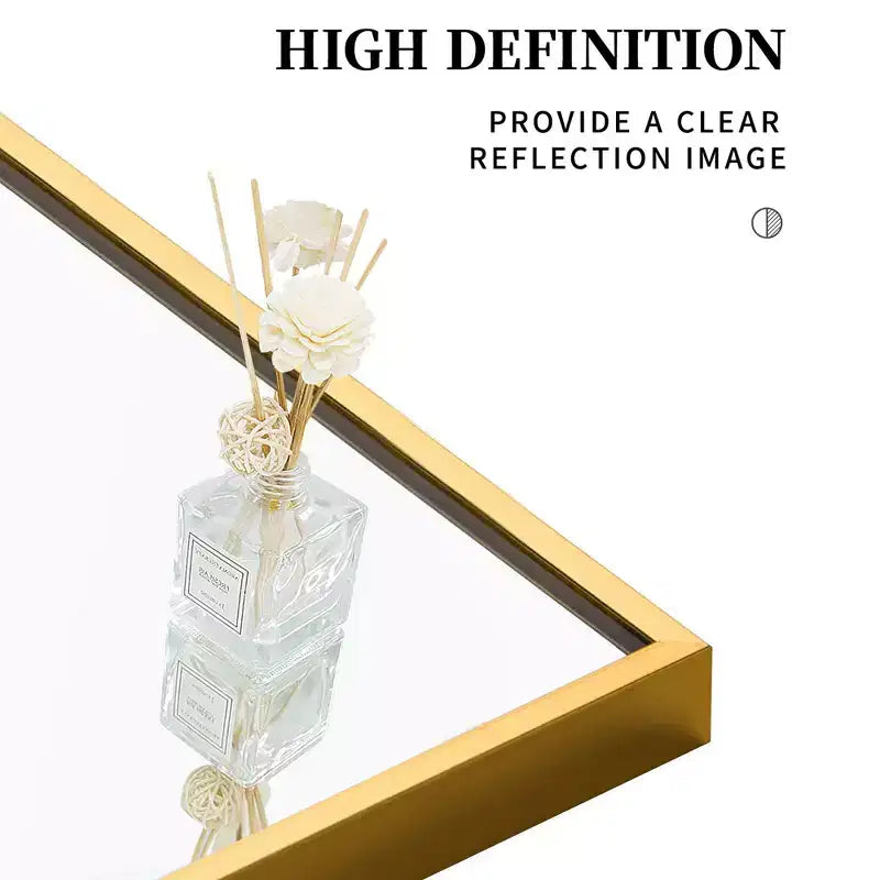 Miroir pleine longueur en alliage d'aluminium avec support 71"H × 31"L