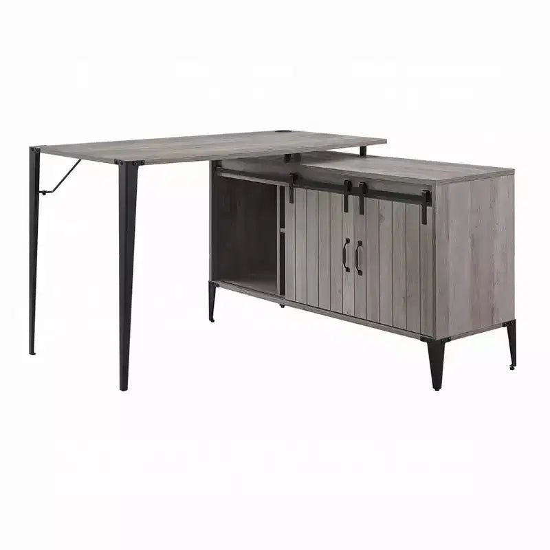 Bureau d'ordinateur en MDF avec tiroirs et étagères ouvertes