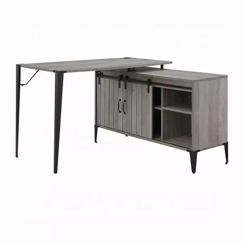 Bureau d'ordinateur en MDF avec tiroirs et étagères ouvertes