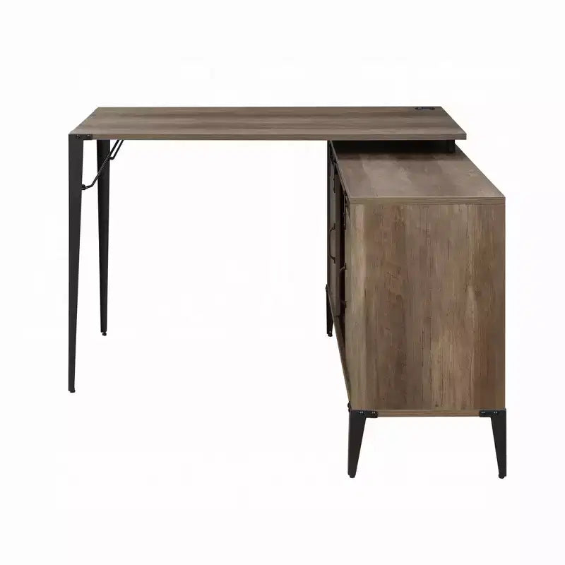 Bureau d'ordinateur en MDF avec tiroirs et étagères ouvertes