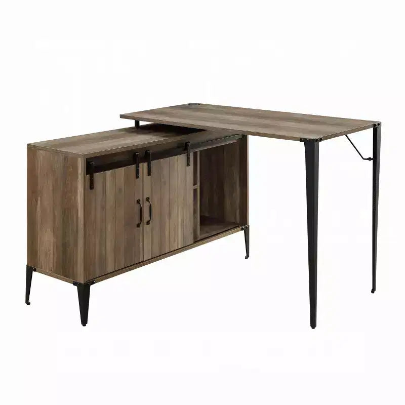Bureau d'ordinateur en MDF avec tiroirs et étagères ouvertes