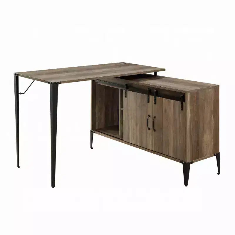 Bureau d'ordinateur en MDF avec tiroirs et étagères ouvertes
