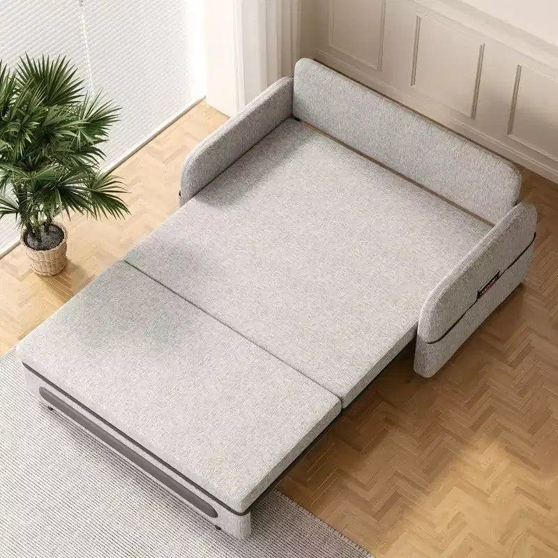 Canapé-lit convertible en lin avec rangement caché 61,61"L