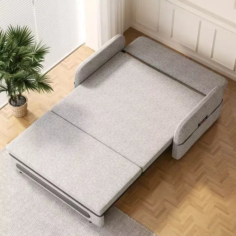 Canapé-lit convertible en lin avec rangement caché 61,61"L