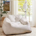 Pouf poire en velours avec accoudoirs 130 cm L x 112 cm l
