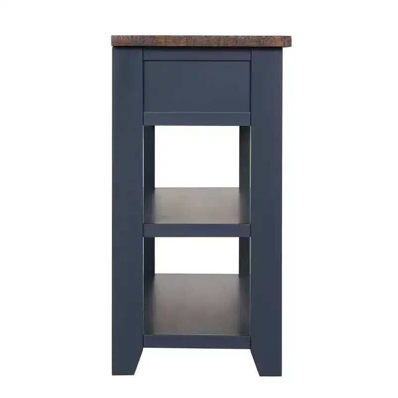 Console en pin massif avec 3 tiroirs de 122 cm de large