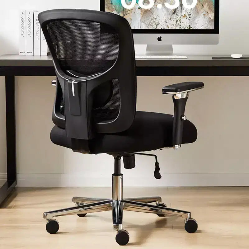 Chaise de bureau pivotante en maille réglable avec accoudoirs, hauteur d'assise de 25 po