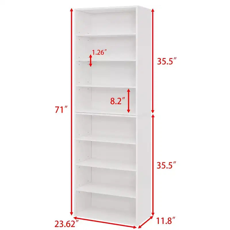 Étagère double couche en MDF à 8 niveaux 180,34 cm (H) × 60 cm (P)
