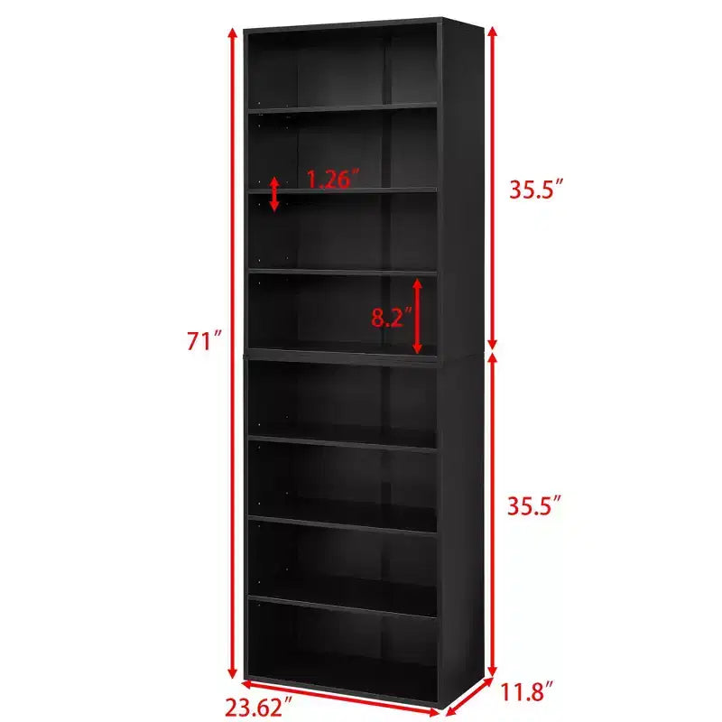 Étagère double couche en MDF à 8 niveaux 180,34 cm (H) × 60 cm (P)