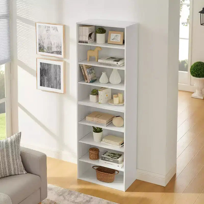 Étagère double couche en MDF à 8 niveaux 180,34 cm (H) × 60 cm (P)