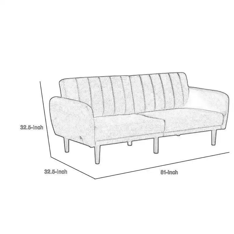 Canapé-lit futon pliant en microfibre 81 po (largeur)