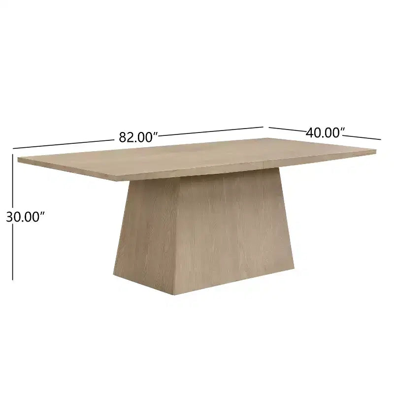 Table à manger sur pied surdimensionnée de style campagnard en bois et MDF 57.5 kg