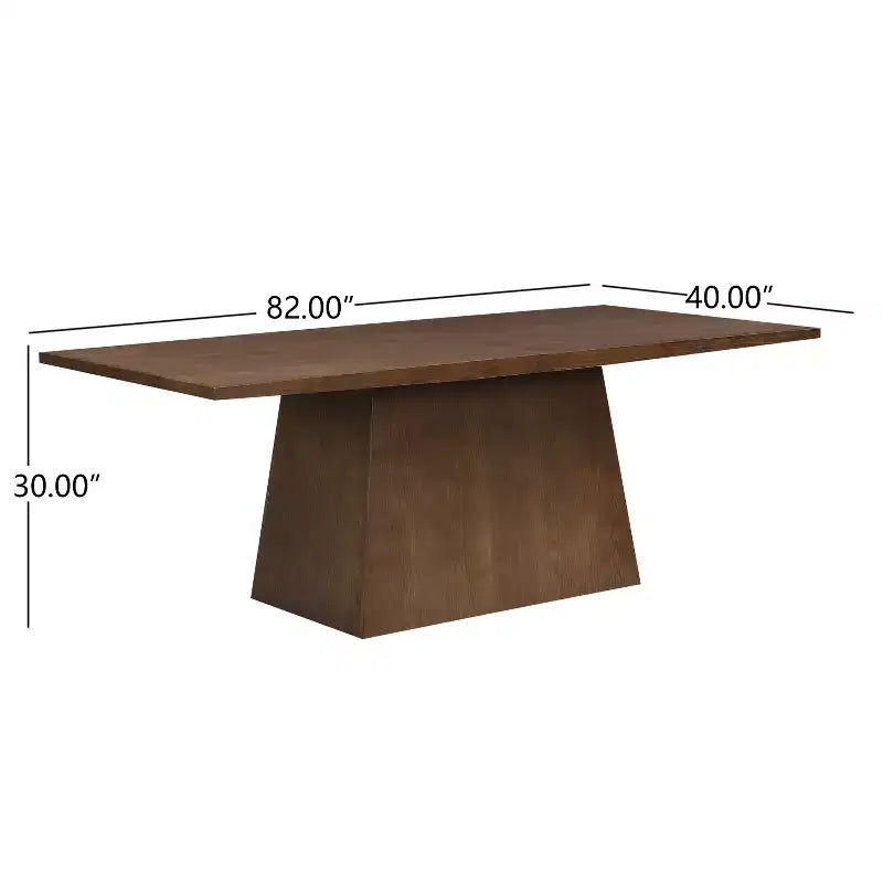 Table à manger sur pied surdimensionnée de style campagnard en bois et MDF 57.5 kg
