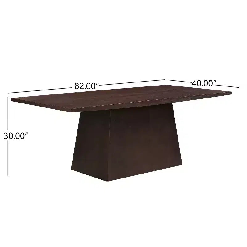 Table à manger sur pied surdimensionnée de style campagnard en bois et MDF 57.5 kg
