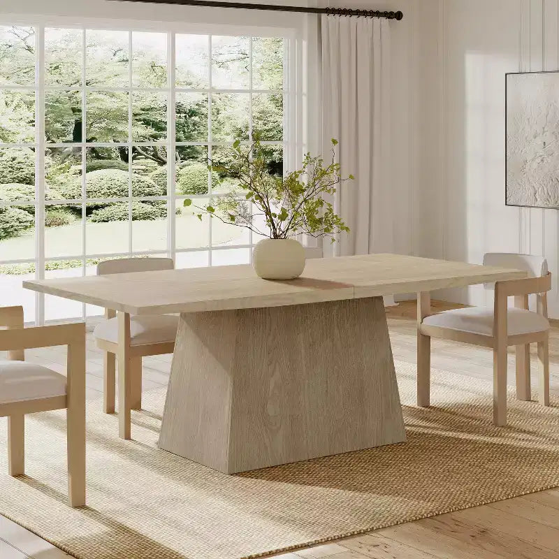 Table à manger sur pied surdimensionnée de style campagnard en bois et MDF 57.5 kg