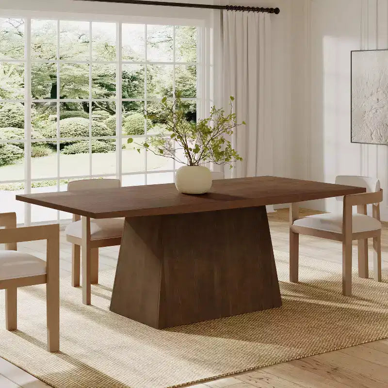 Table à manger sur pied surdimensionnée de style campagnard en bois et MDF 57.5 kg