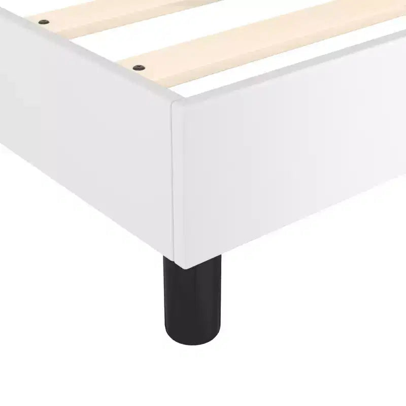 Lit double en similicuir et bois composite 52 lb