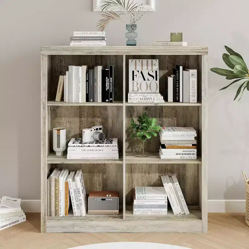 Étagère ouverte à 6 cubes et 3 niveaux en MDF, 40 kg