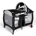 TODECARE 4 in 1 Baby Bassinet, Portable Pack and Play, Convertible Bedside Crib Sleeper, Diaper Changer, Storage Basket & Travel Bag