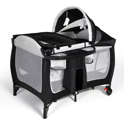 TODECARE 4 in 1 Baby Bassinet, Portable Pack and Play, Convertible Bedside Crib Sleeper, Diaper Changer, Storage Basket & Travel Bag